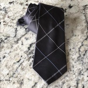 DKNY 100% SILK DARK BLUE TIE